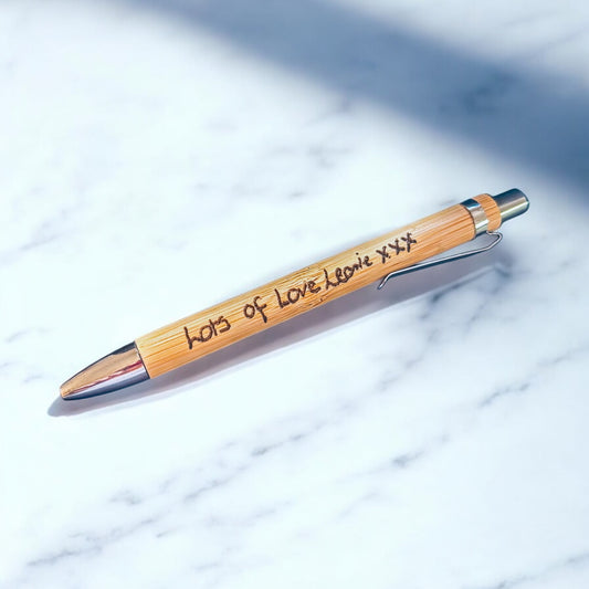 Actual Handwriting Bamboo Pen