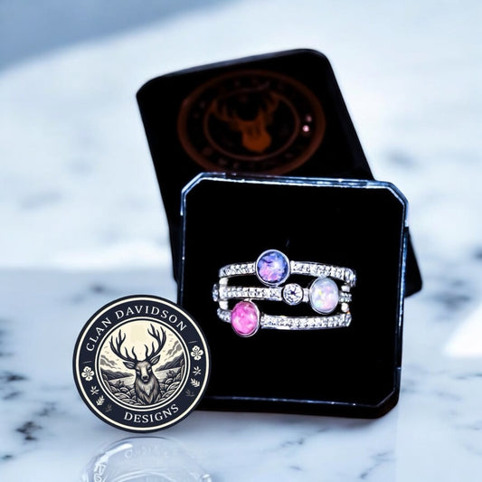 Sterling Silver CZ 3 Stone Bubble Ring
