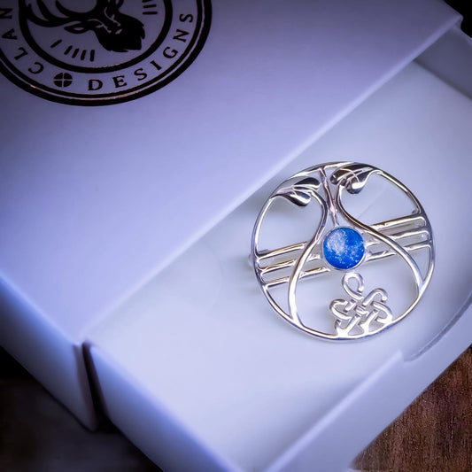 Sterling Silver Celtic Style Round Brooch