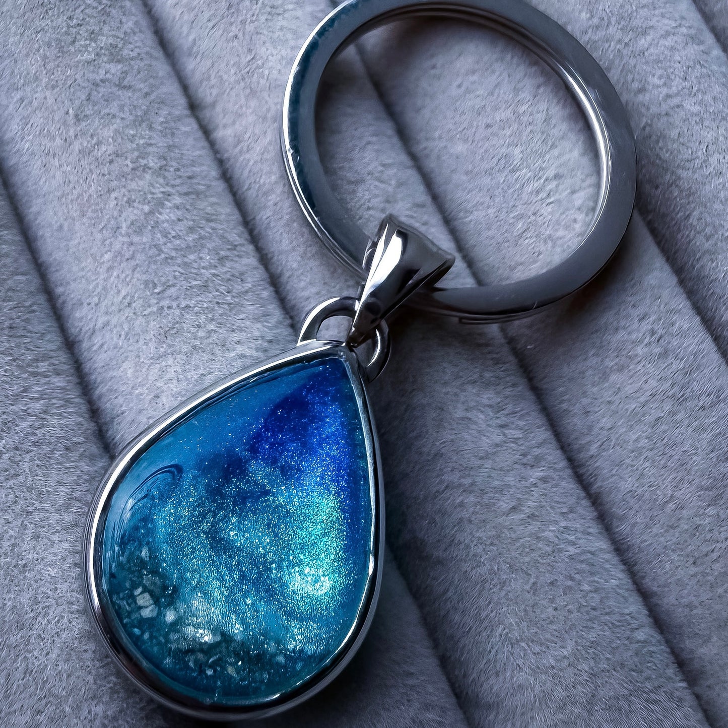 Stainless Steel Teardrop Keyring