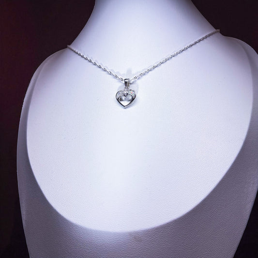 Sterling Silver Heart Of An Angel Pendant