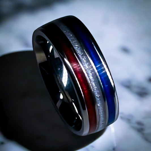 Titanium Triple Channel Ring