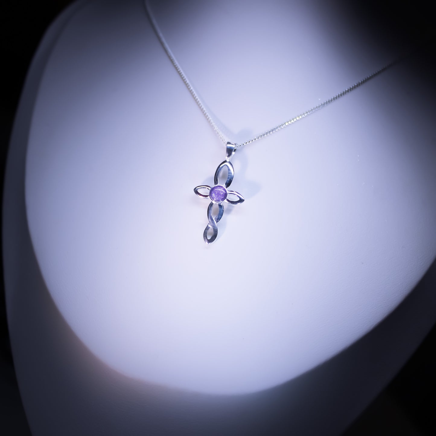 Sterling Silver Infinity Cross Necklace
