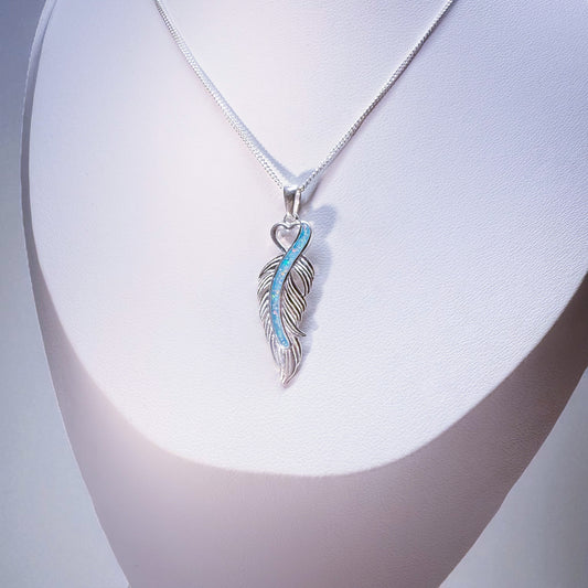 Sterling Silver Feather Necklace