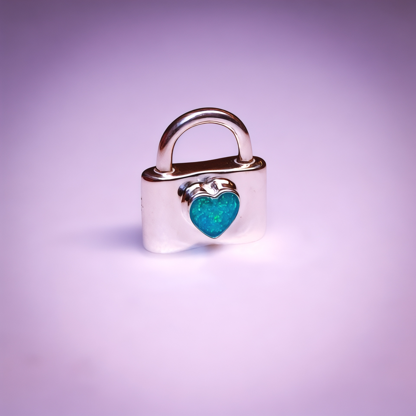 Sterling Silver Love Lock Necklace