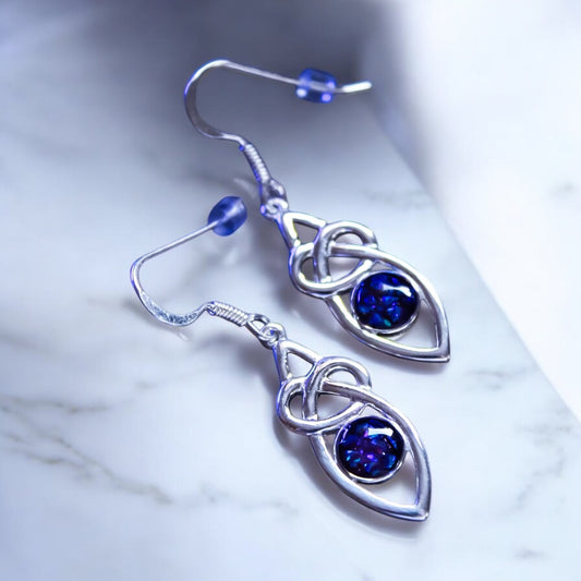 Sterling Silver Celtic Drop Earrings