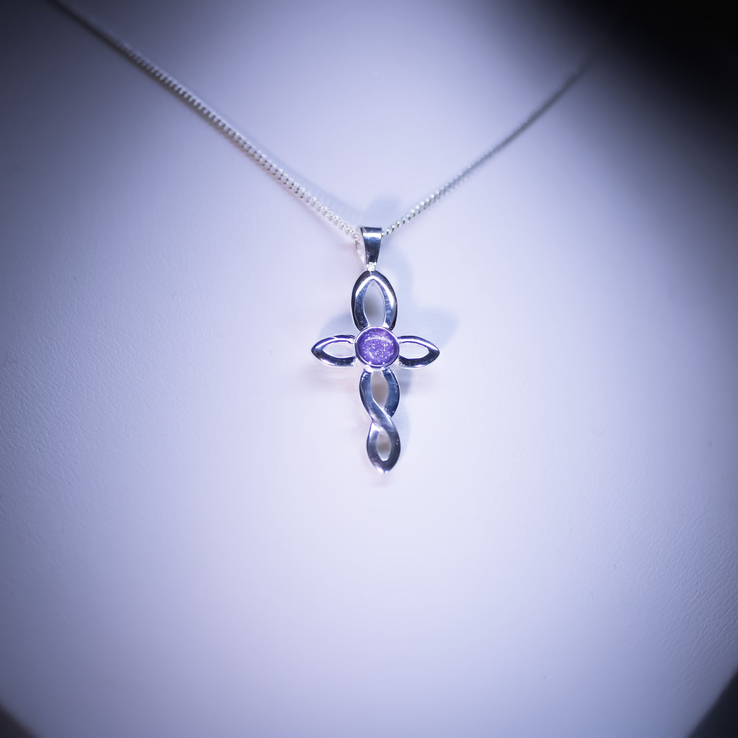 Sterling Silver Infinity Cross Necklace