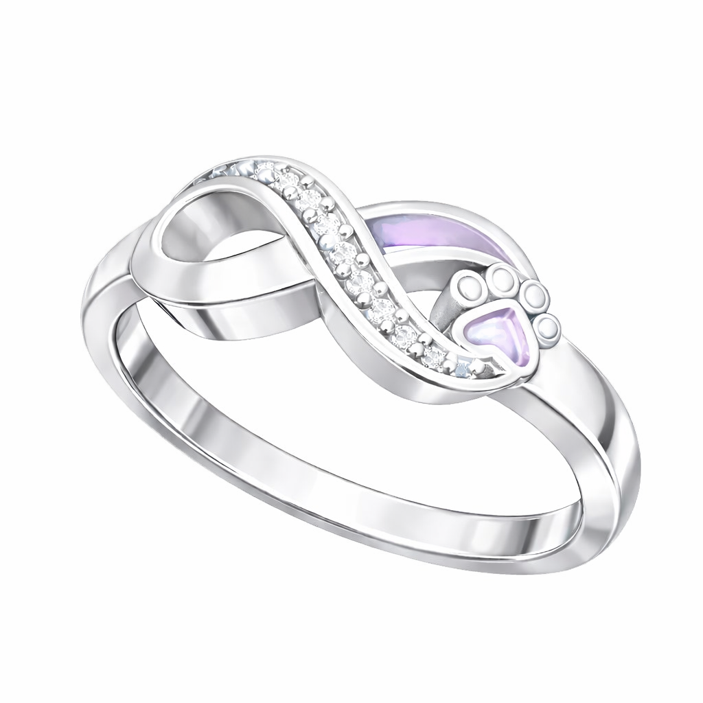 Infinity Pawprint Ring