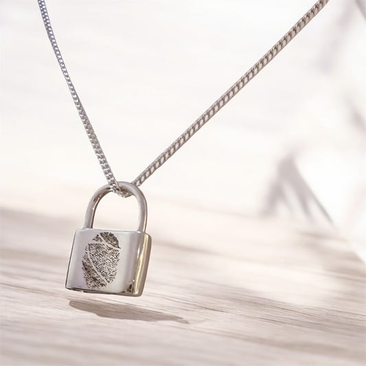 Sterling Silver Engraved “Love Lock”