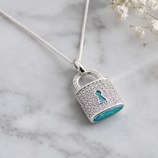 Sterling Silver Eternity Lock Pendant
