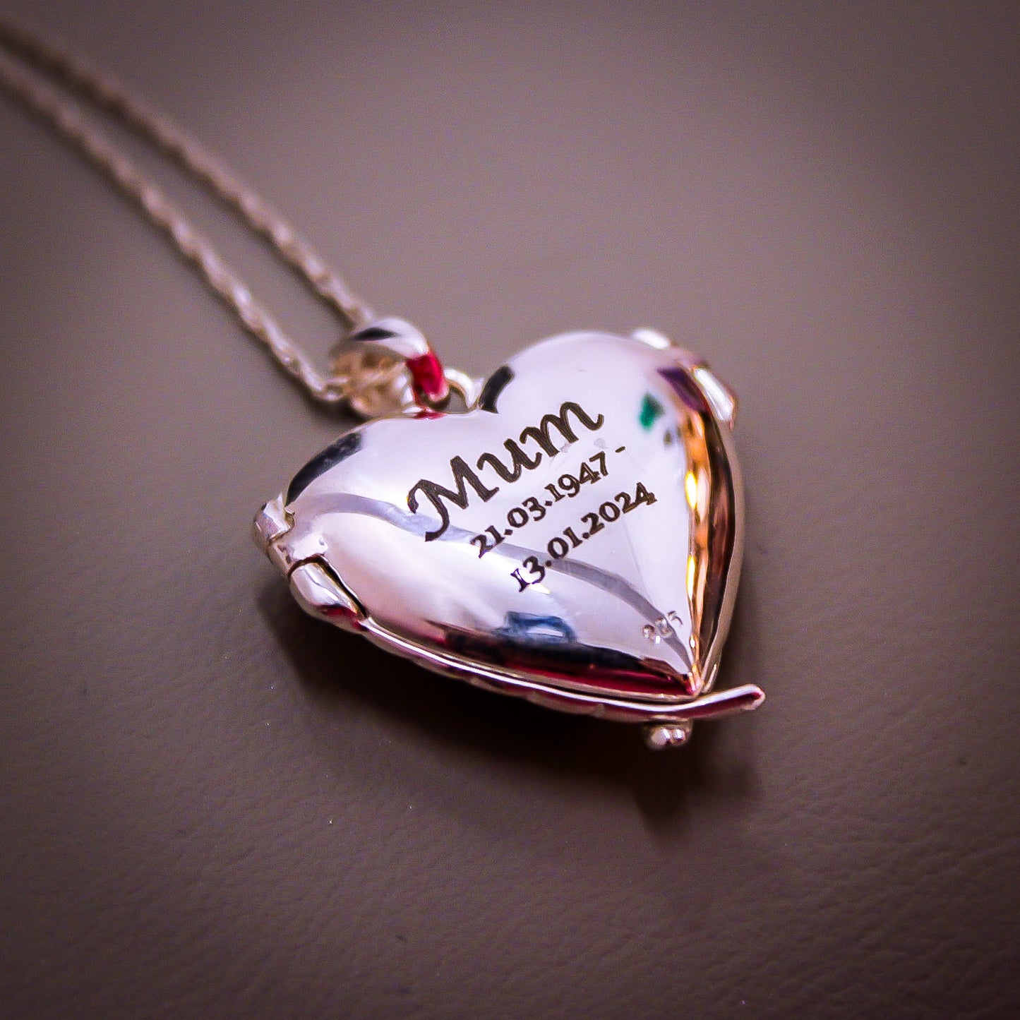 Sterling Silver CZ Angel Wing Memorial Locket