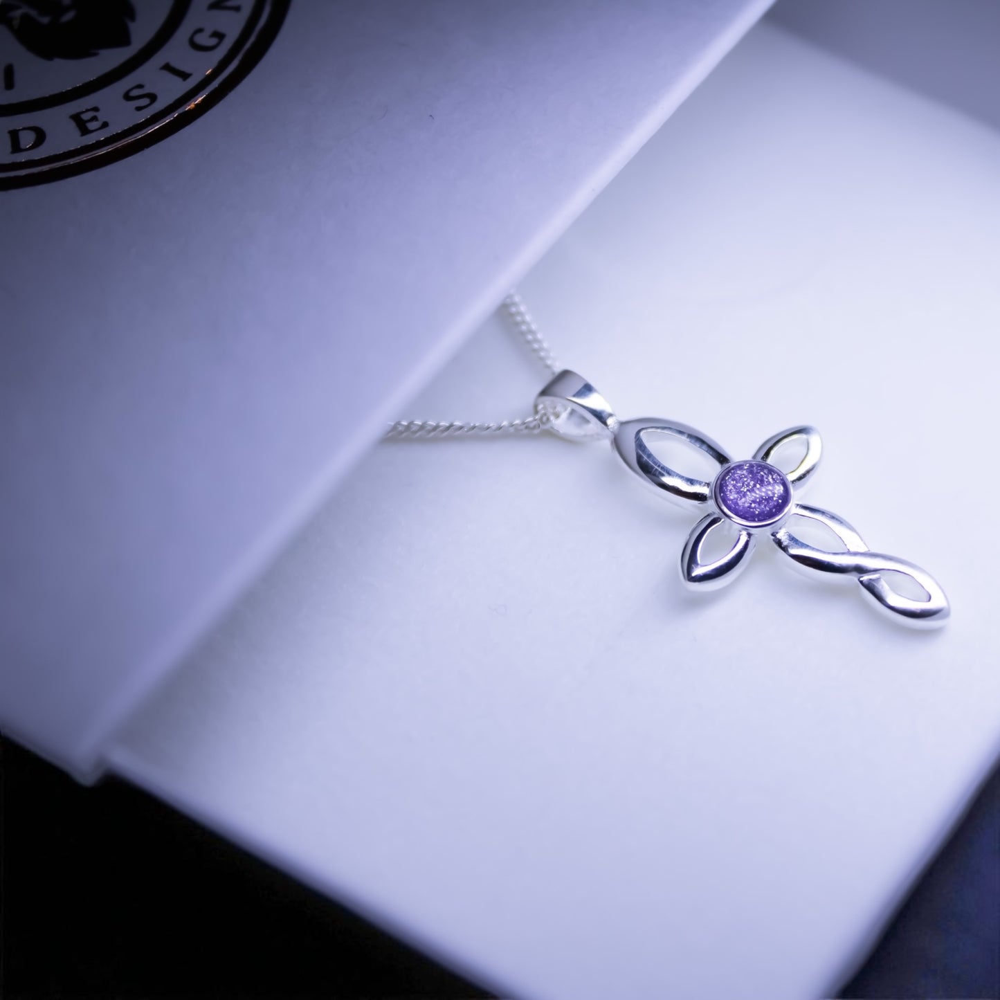 Sterling Silver Infinity Cross Necklace