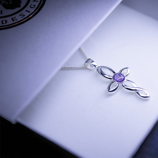 Sterling Silver Infinity Cross Necklace