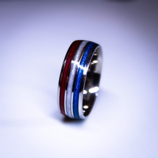 Titanium Triple Channel Ring