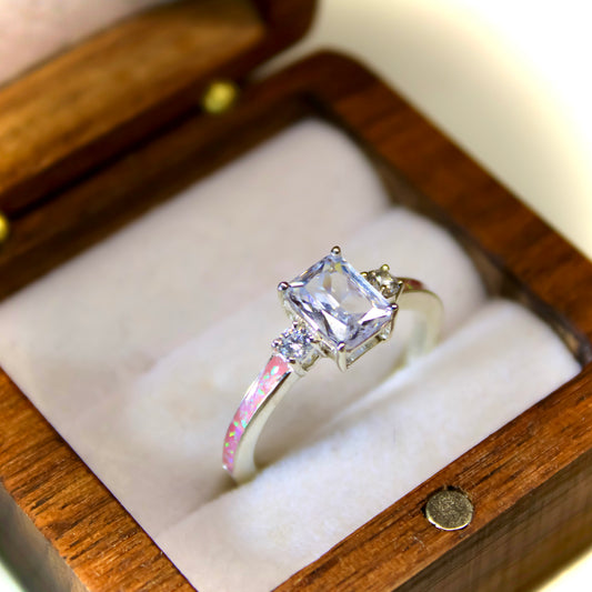 Radiant Cut Trilogy Ring