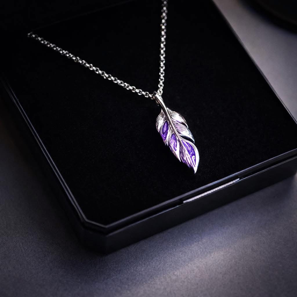 Stainless Steel Feather Pendant