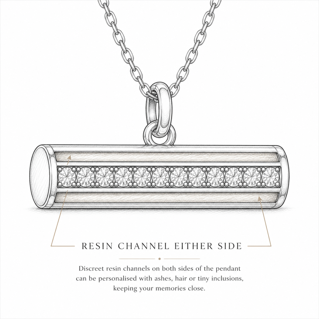 Held Within T-Bar Pendant