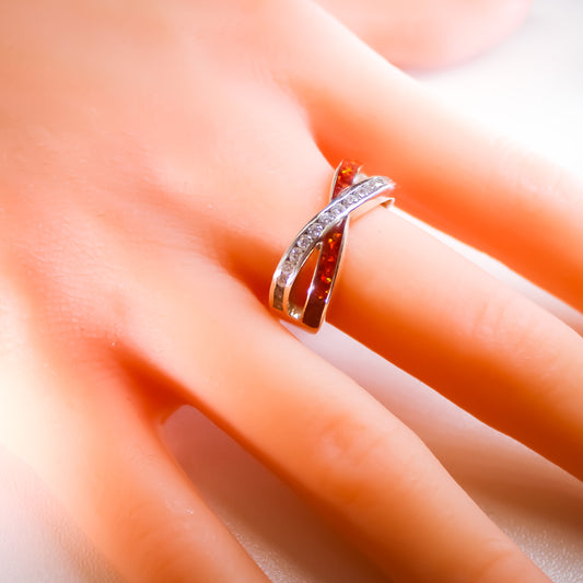 Sterling Silver CZ Infinite Wave Ring